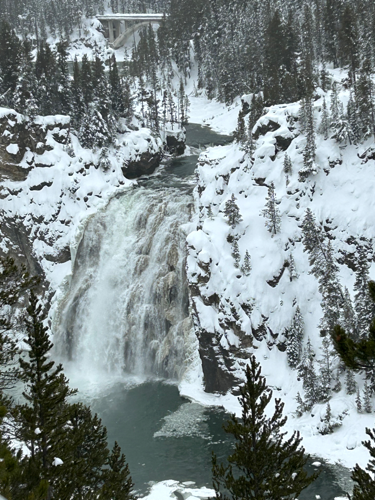 Falls Grand Canyon of the Yellowstone Jan 7